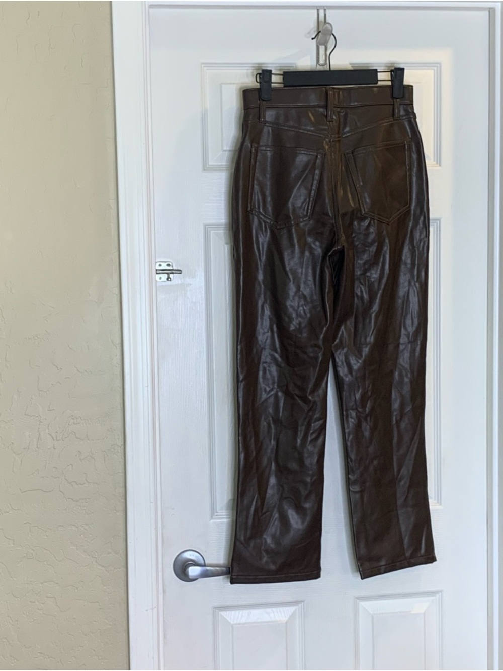 Abercrombie & Fitch The 90s Straight Ultra High Rise Poly Coated Pants Size 2S - Picture 4 of 11